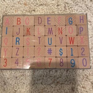 40 letter and number rubber stamps